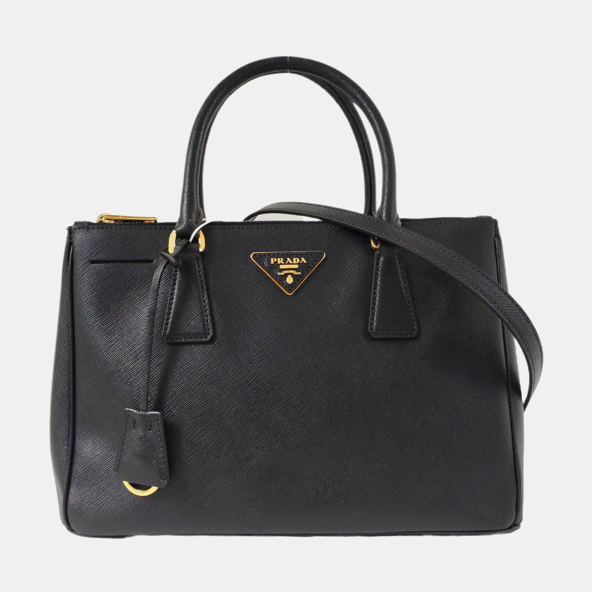 Authenticated pre-owned  Galleria Medium Saffiano Calfskin Black - Shoulder Bag at Looply