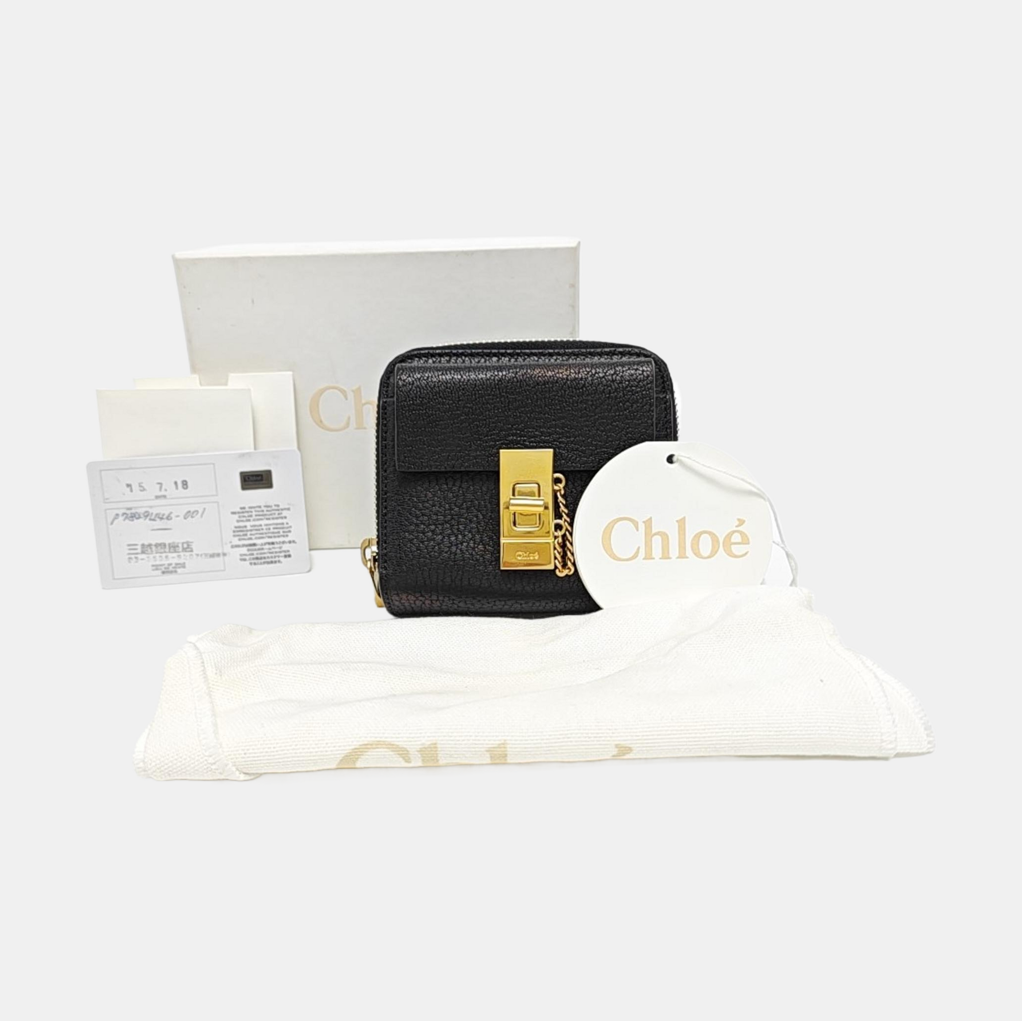 Authenticated pre-owned  Drew Calfskin Black Wallet - Wallet at Looply