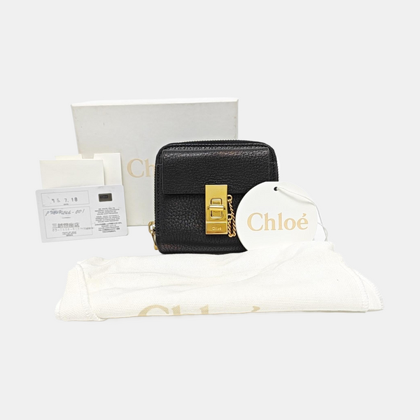 Authenticated pre-owned  Drew Calfskin Black Wallet - Wallet at Looply