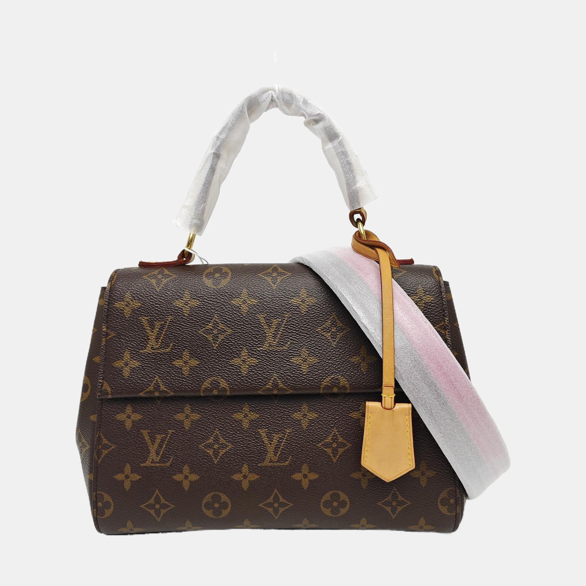CLUNY PM Monogram Coated Canvas Brown