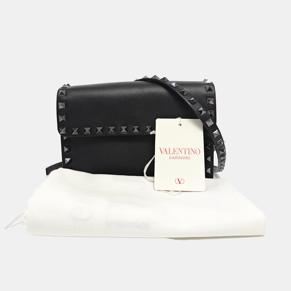 Rockstud Calfskin Black