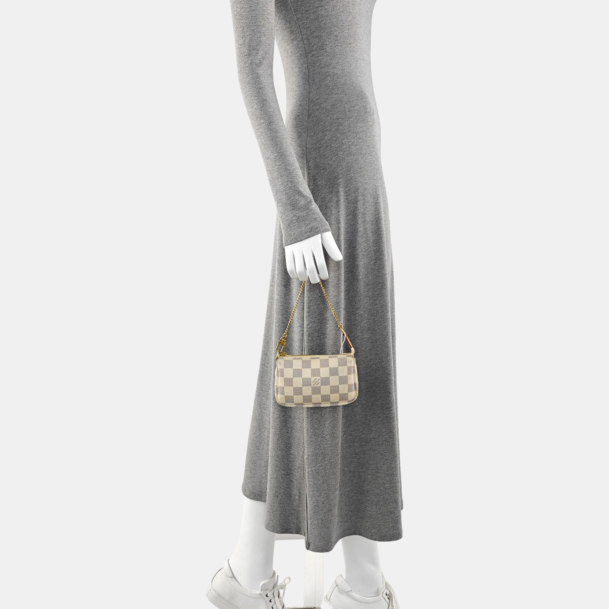 ACCESSOIRES Mini Damier Azur Coated Canvas White