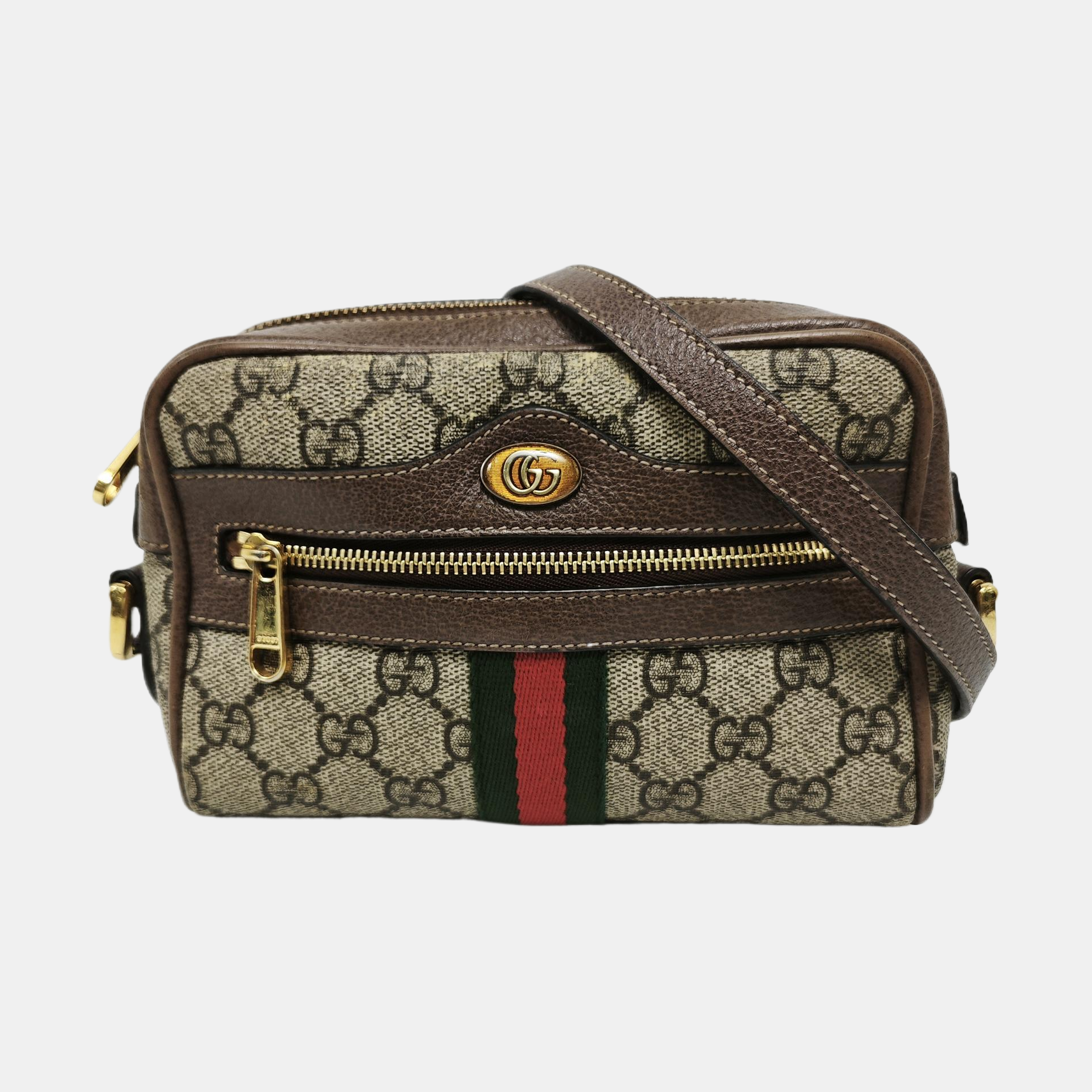 Ophidia Mini Monogram Coated Canvas Beige