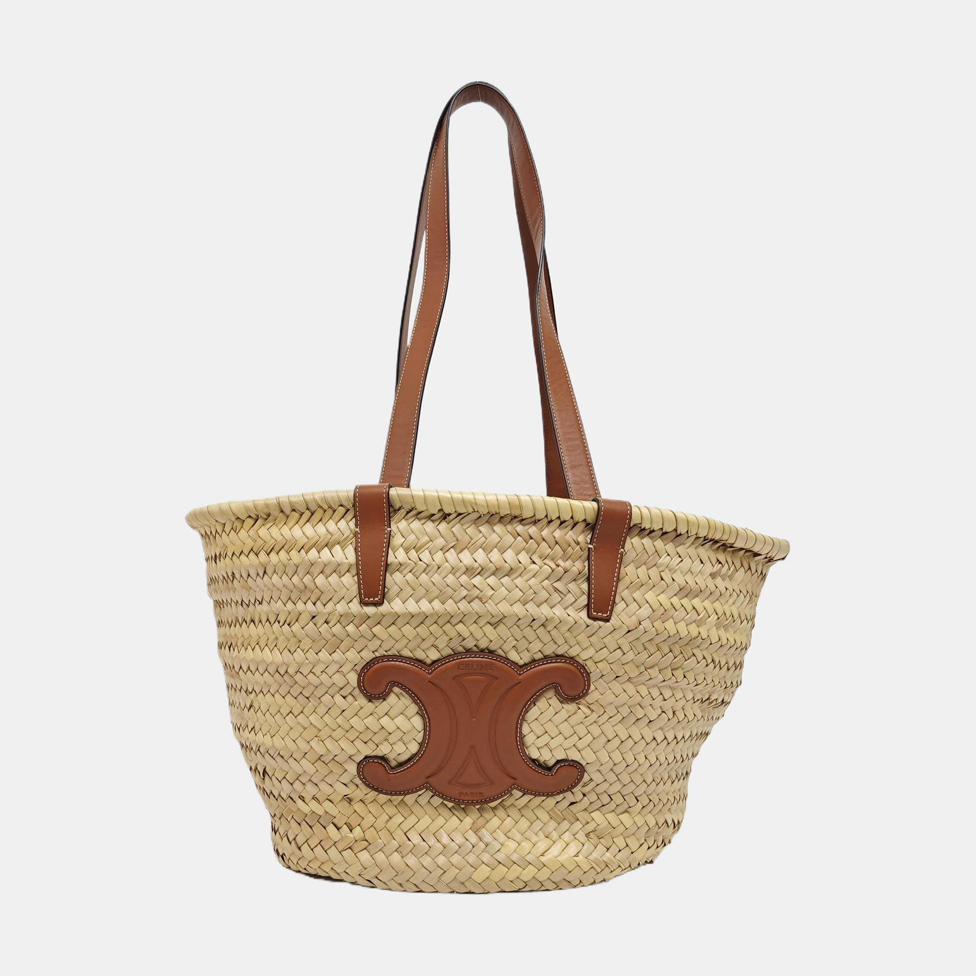 TRIOMPHE CLASSIC Medium Quilted Straw Beige