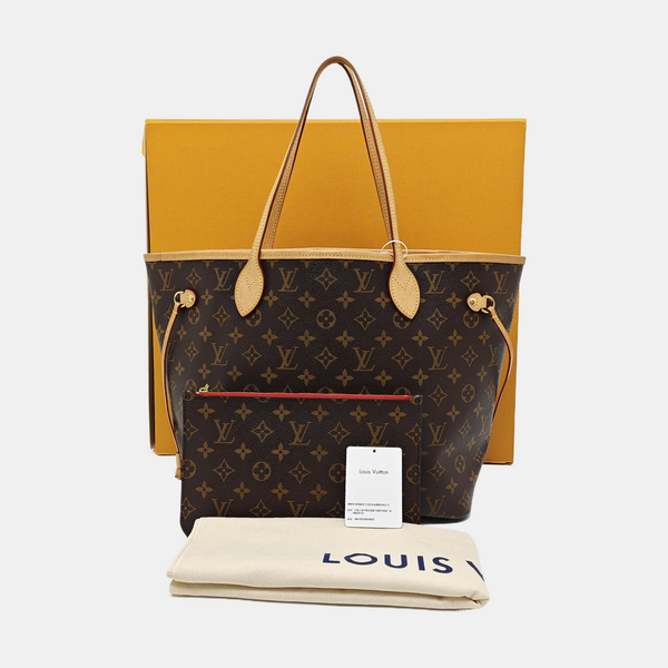 NEVERFULL MM Monogram Coated Canvas Brown