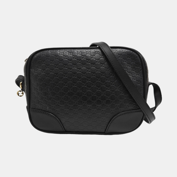 Monogram Calfskin Shoulder Bag Black