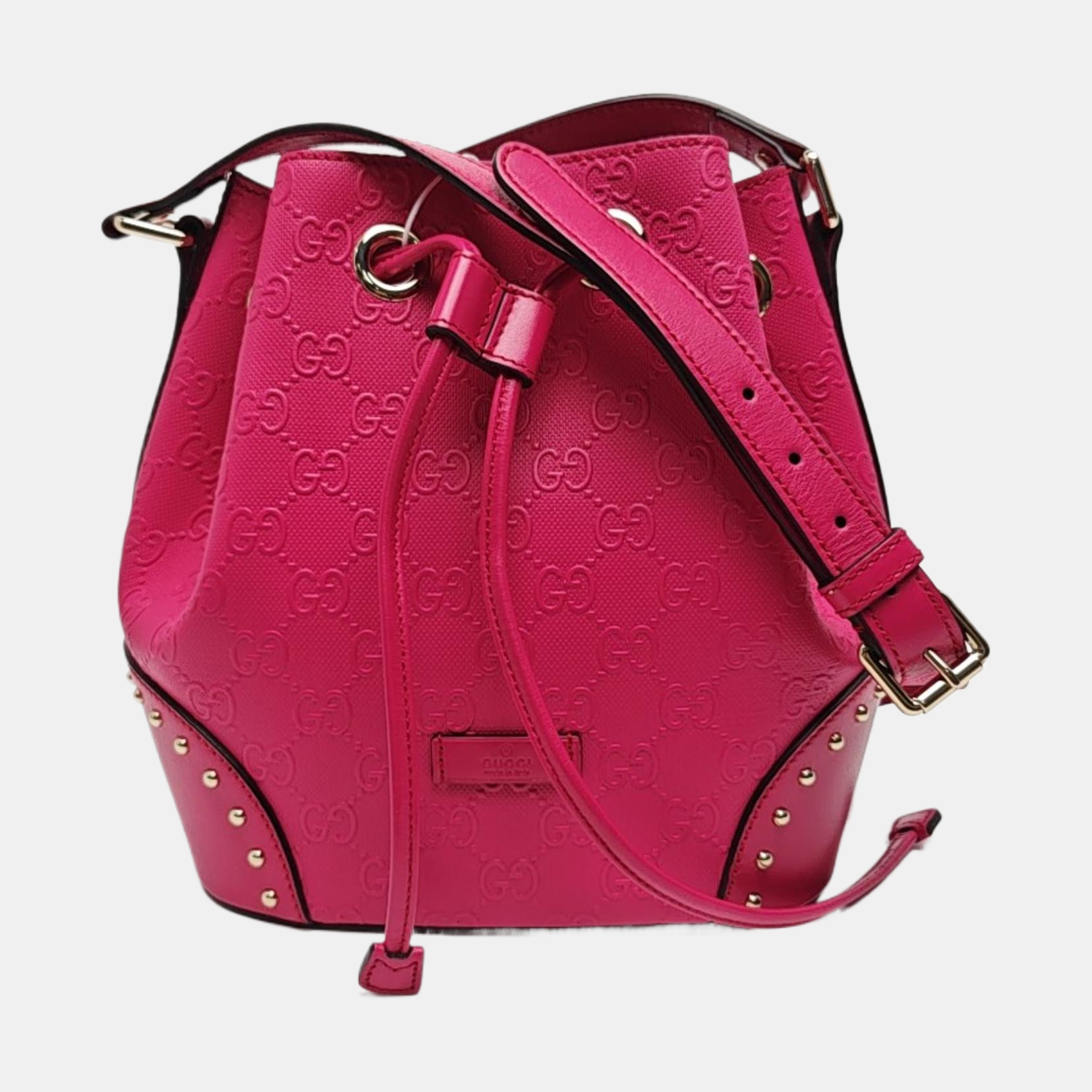 Monogram Calfskin Bucket Bag Red