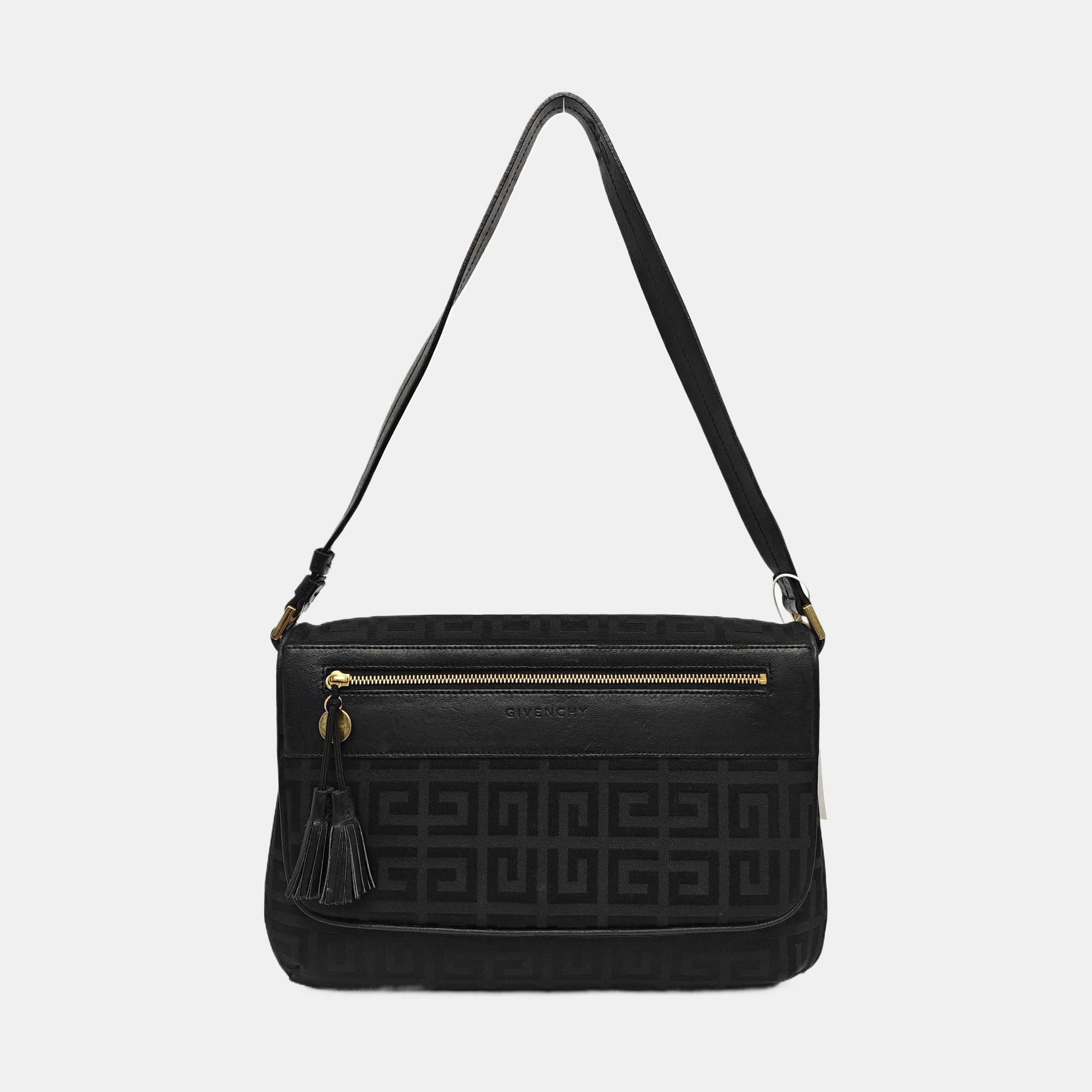 Canvas Top Handle Bag Black