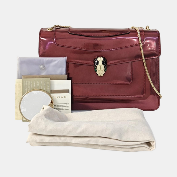 SERPENTI FOREVER Patent Leather Red