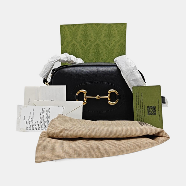 Authenticated pre-owned  Horsebit 1955 Small Calfskin Black - Crossbody Bag at Looply