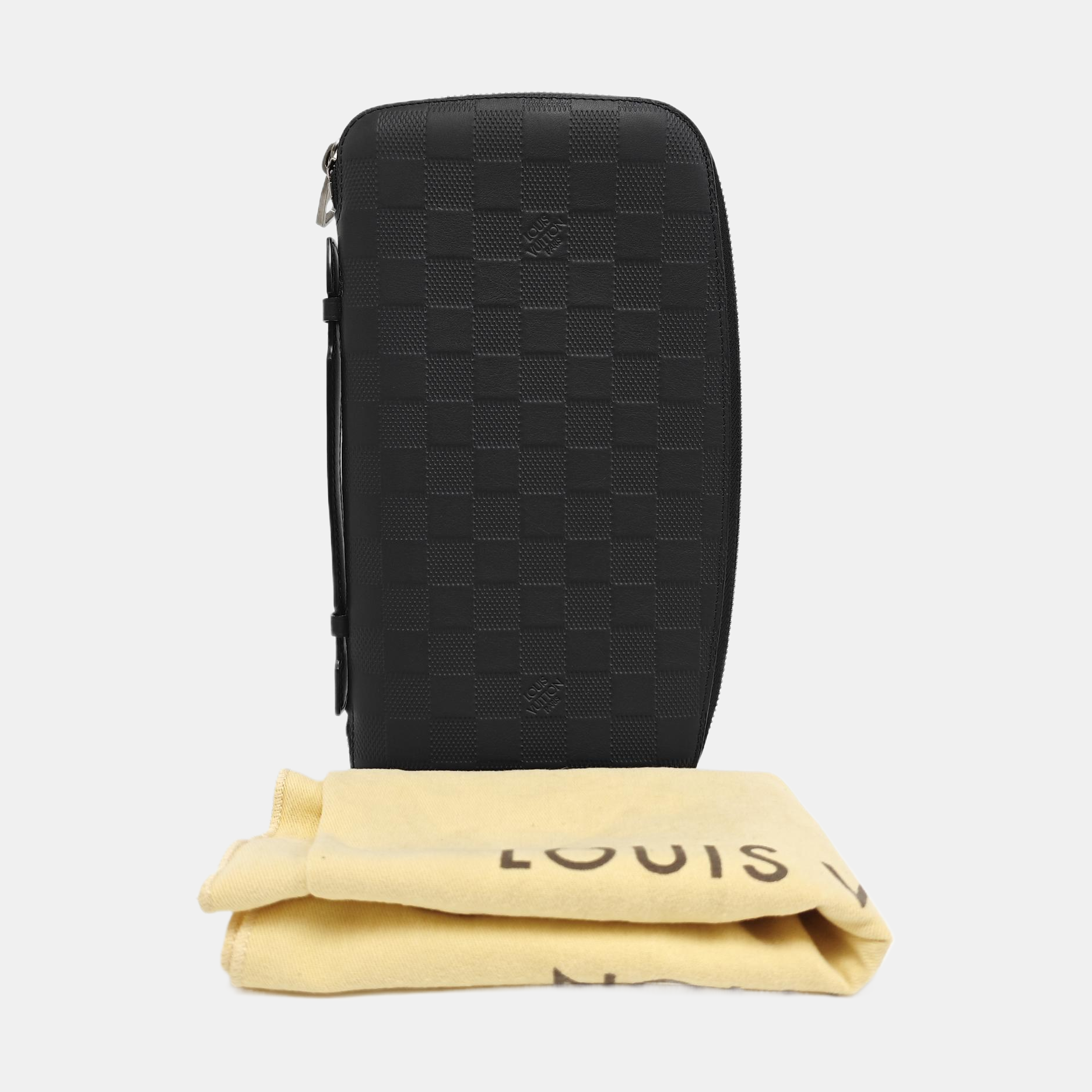 ATOLL Damier Graphite Calfskin Black