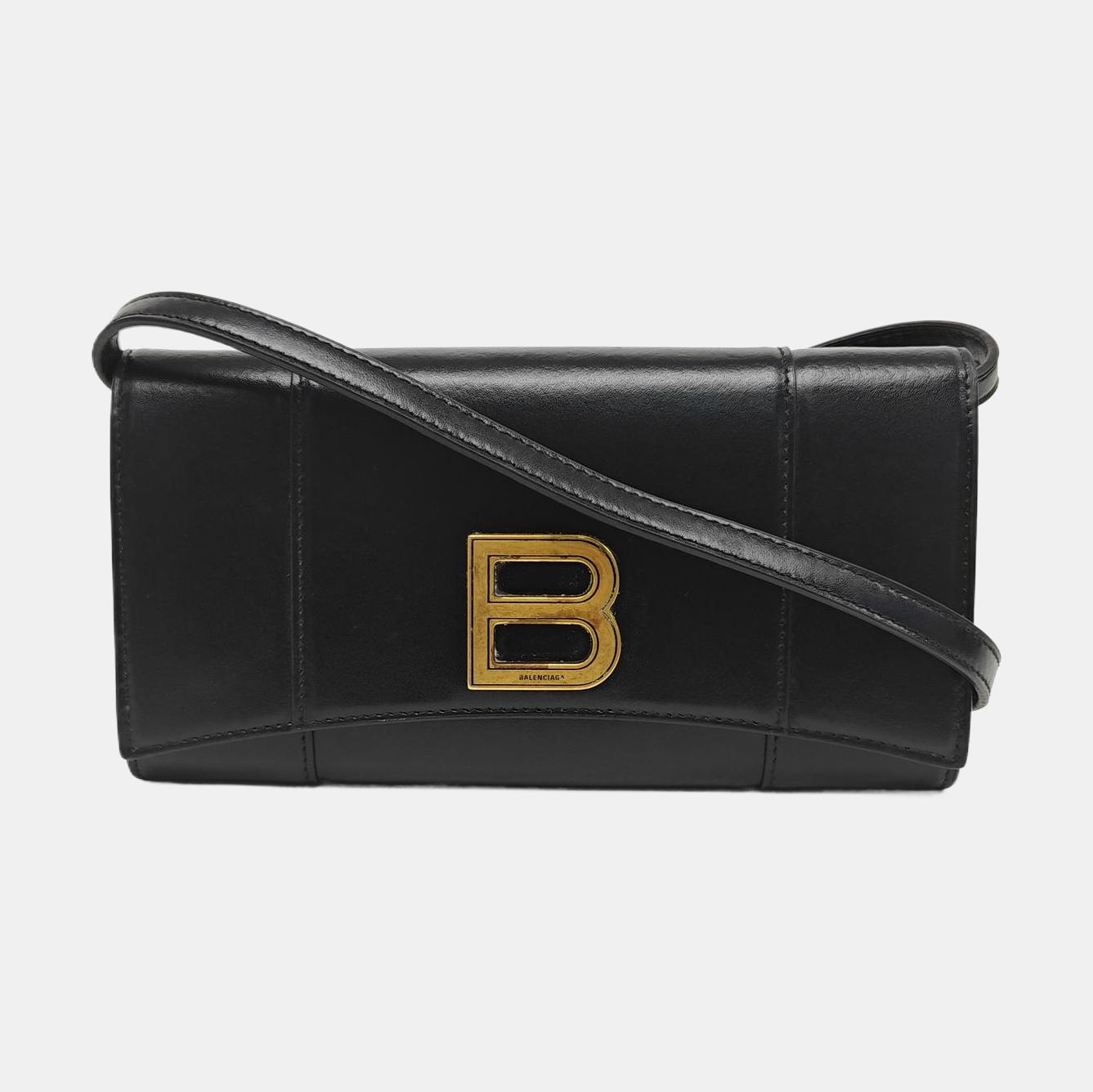 Hourglass Small Calfskin Black