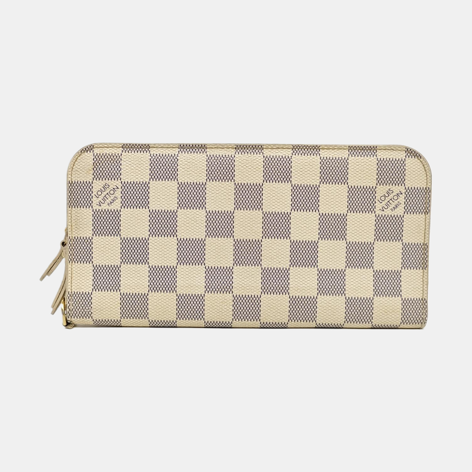 INSOLITE Damier Azur Coated Canvas White Wallet