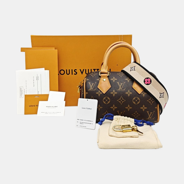 SPEEDY 20 Monogram Coated Canvas Brown