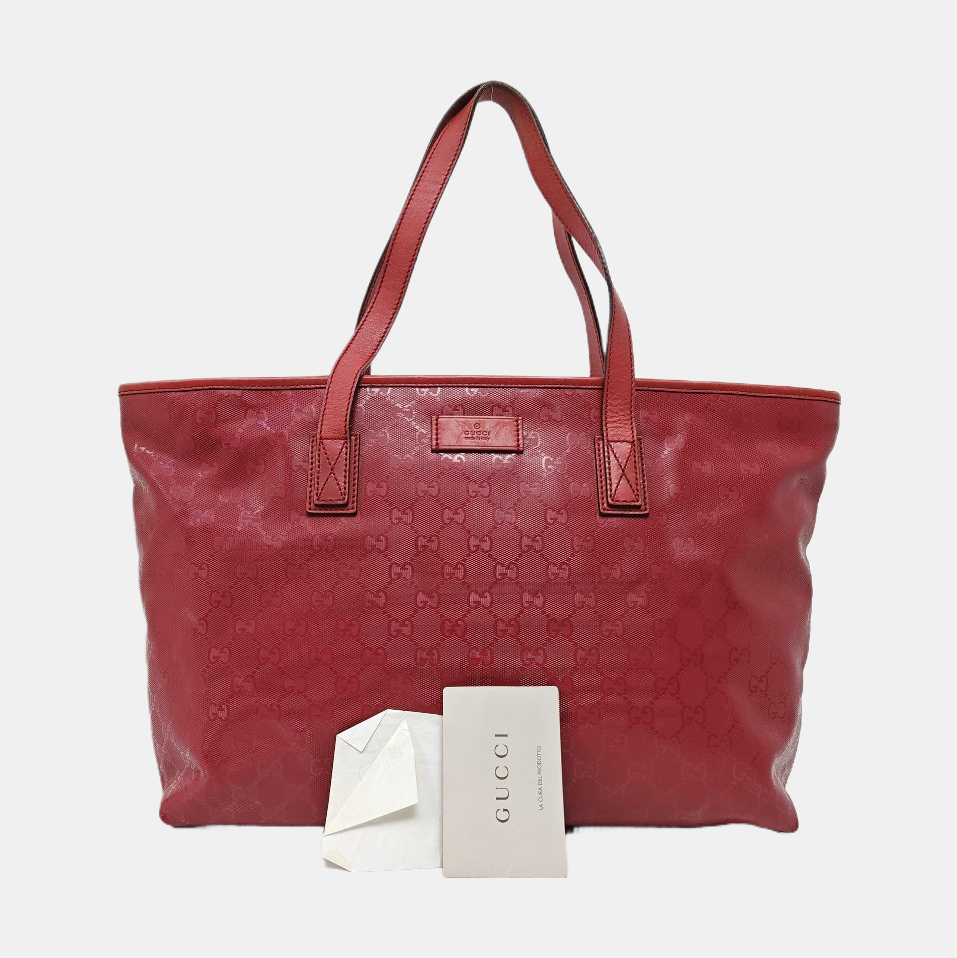 GG Imprime Monogram Coated Canvas Red