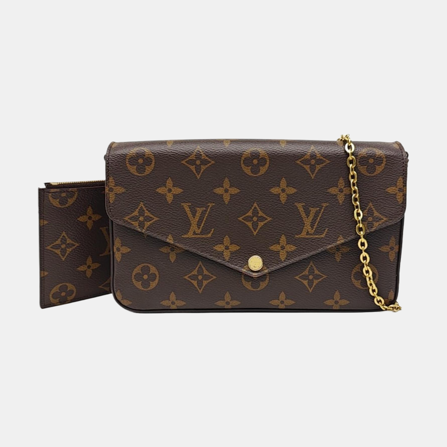 FÉLICIE Monogram Coated Canvas Brown