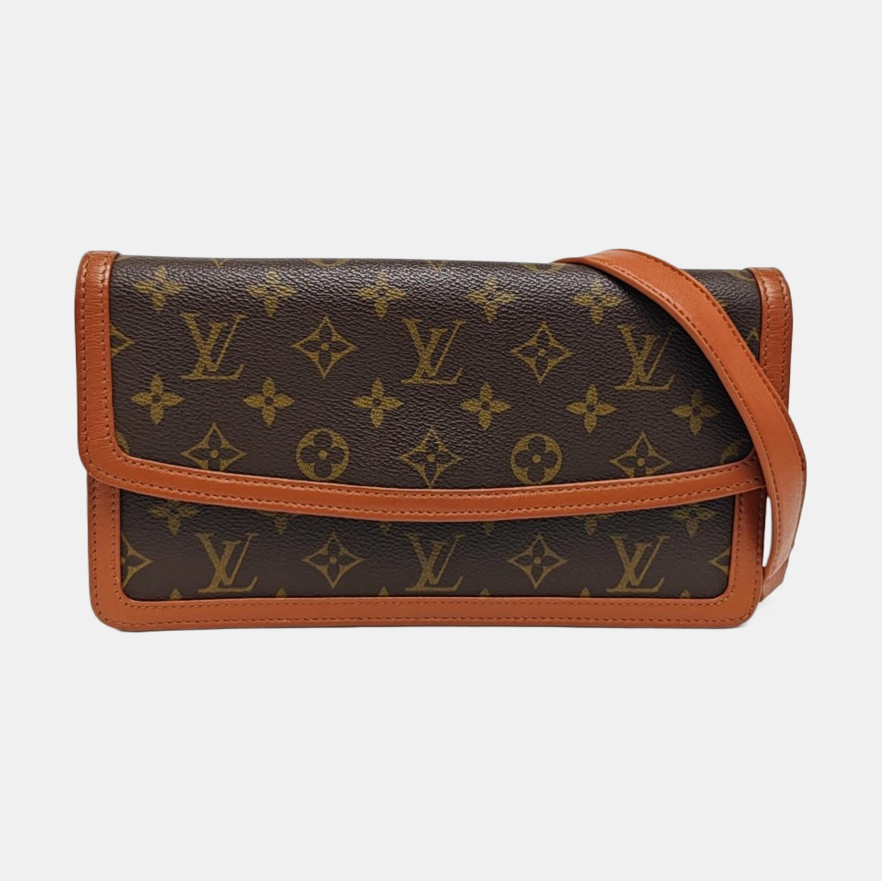 DAME Monogram Coated Canvas Brown