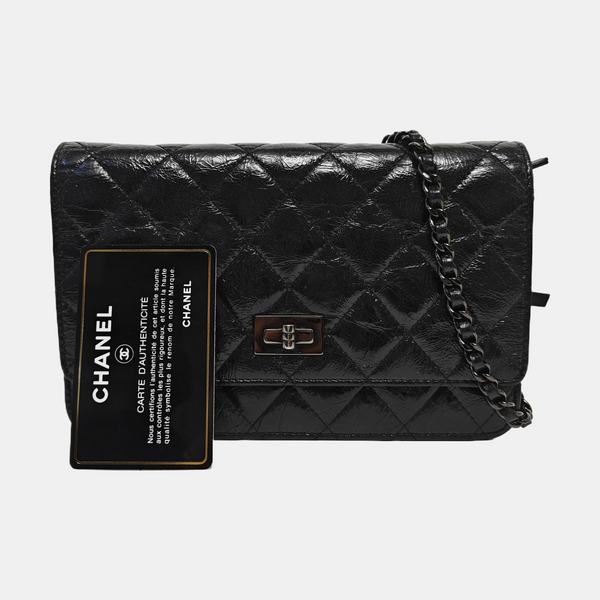 2.55 WOC Quilted Calfskin Black