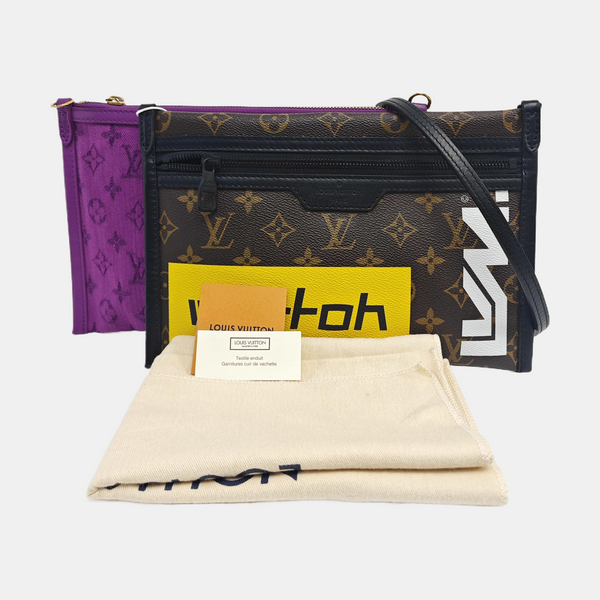 FLAT Monogram Coated Canvas Brown