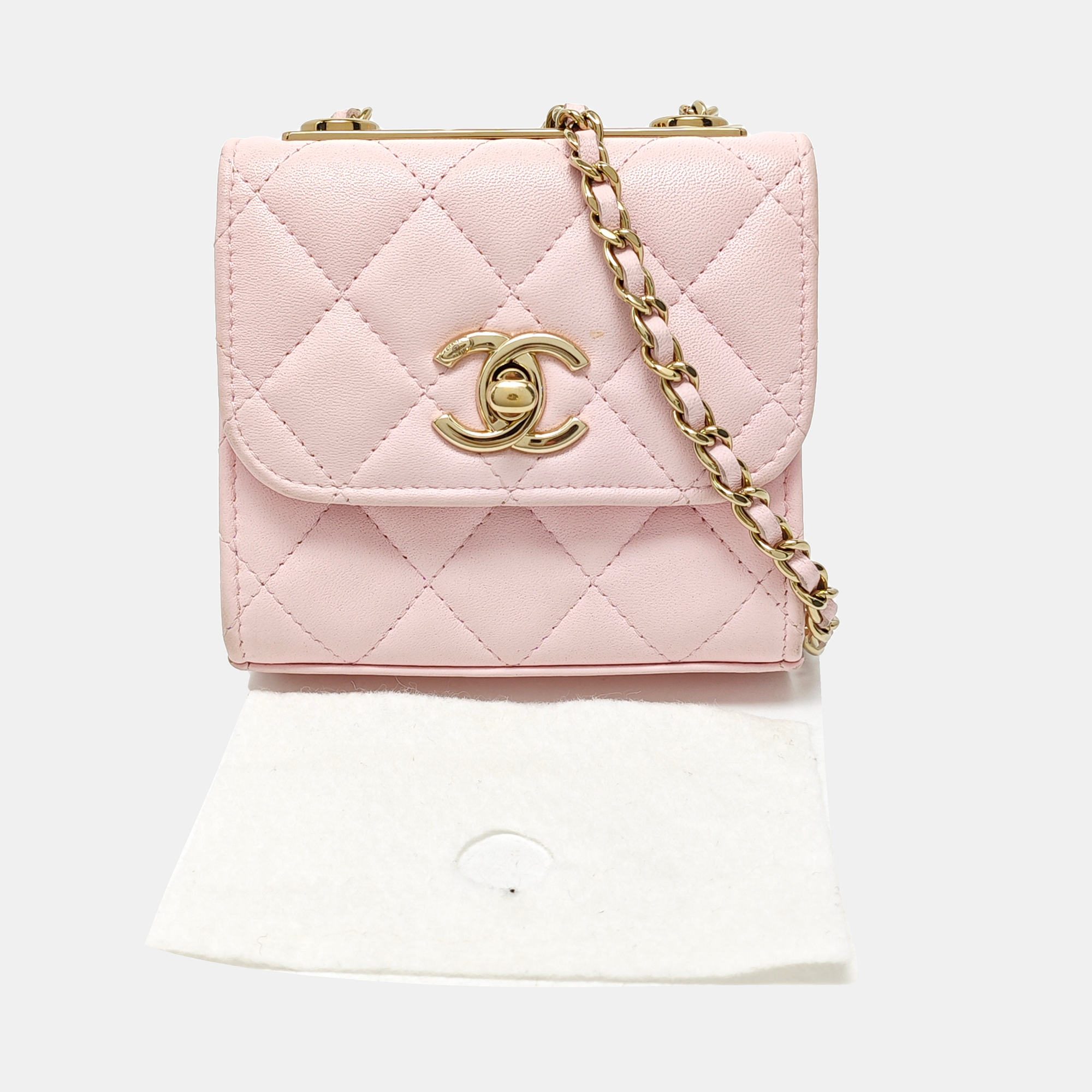 TRENDY CC Quilted Lambskin Pink