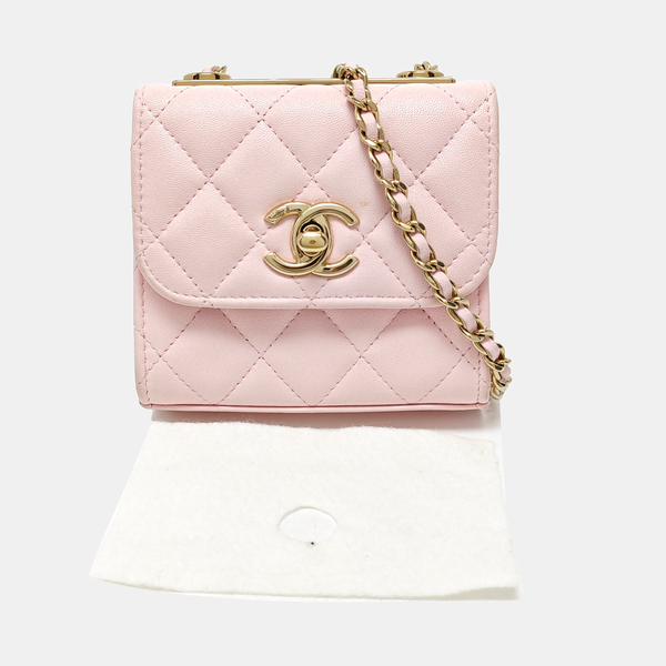 TRENDY CC Quilted Lambskin Pink
