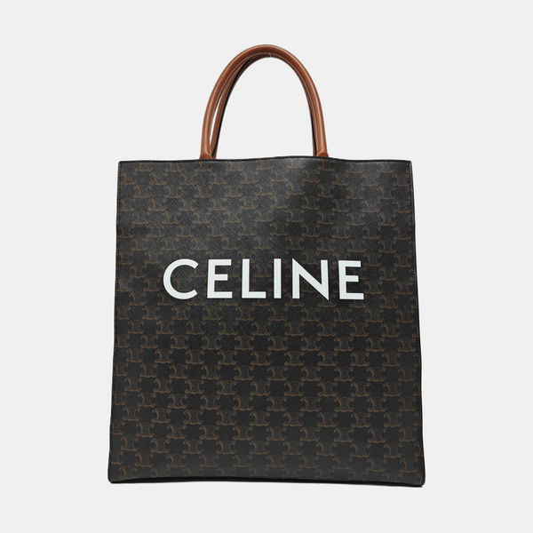 CABAS CELINE Medium Coated Canvas Brown