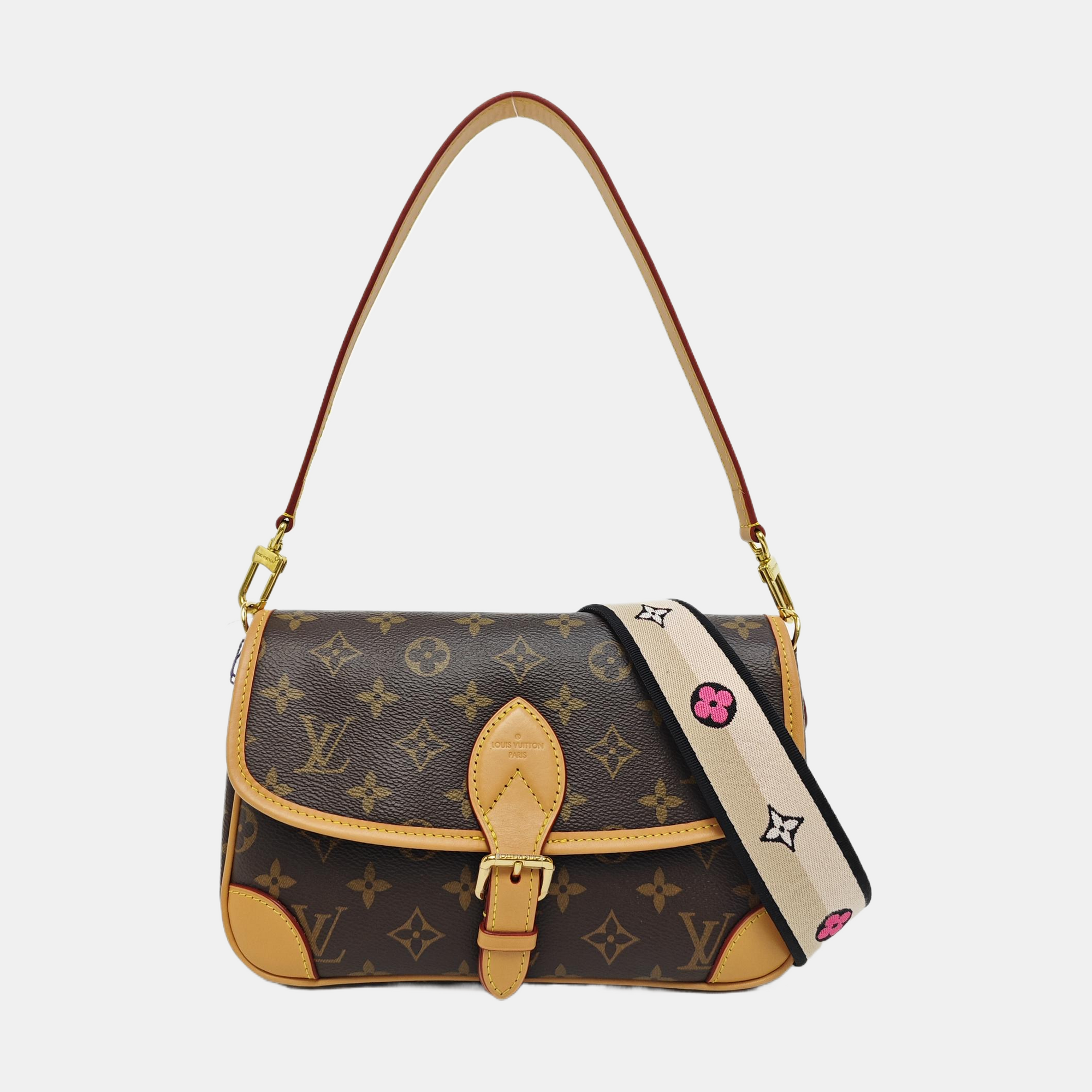 DIANE Monogram Coated Canvas Brown