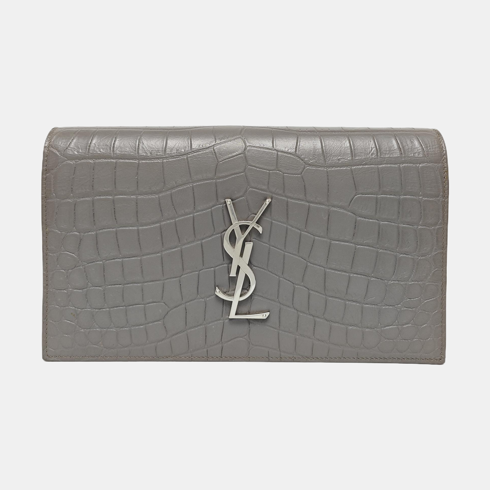 KATE Medium Calfskin Gray
