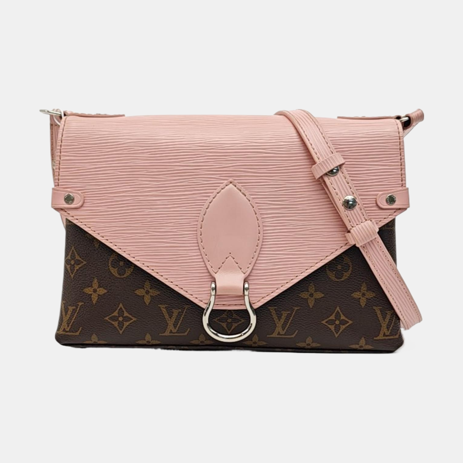 SAINT MICHEL Monogram Coated Canvas Pink
