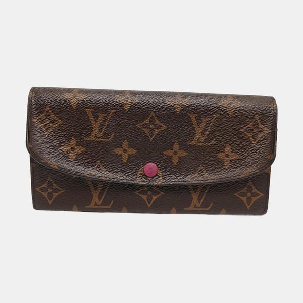 EMILIE Monogram Coated Canvas Brown Wallet