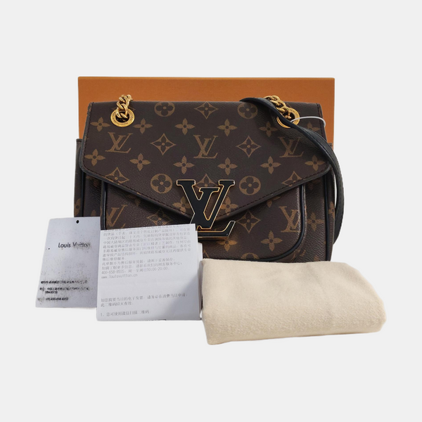 PASSY Monogram Coated Canvas Brown