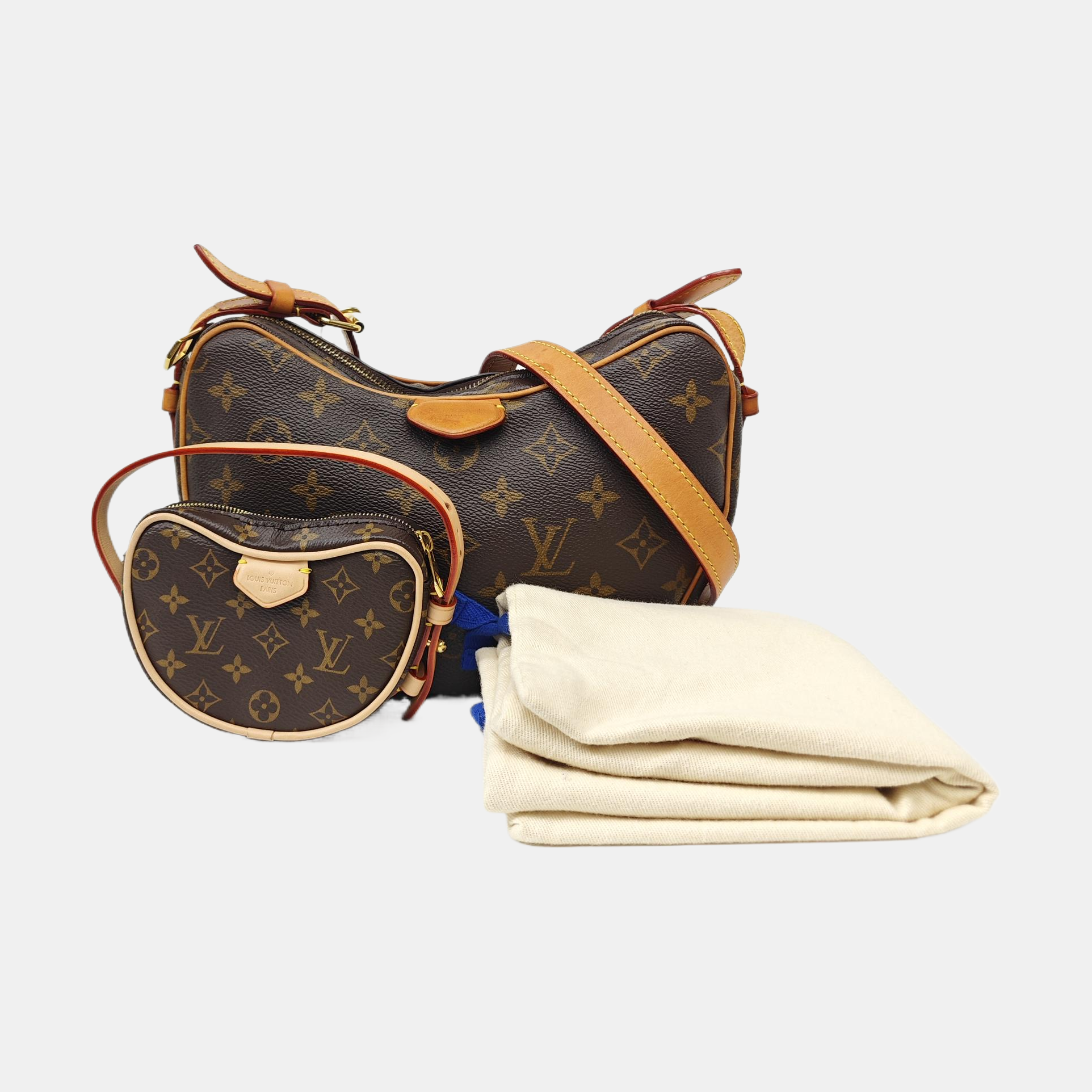 CROISSANT Monogram Coated Canvas Brown