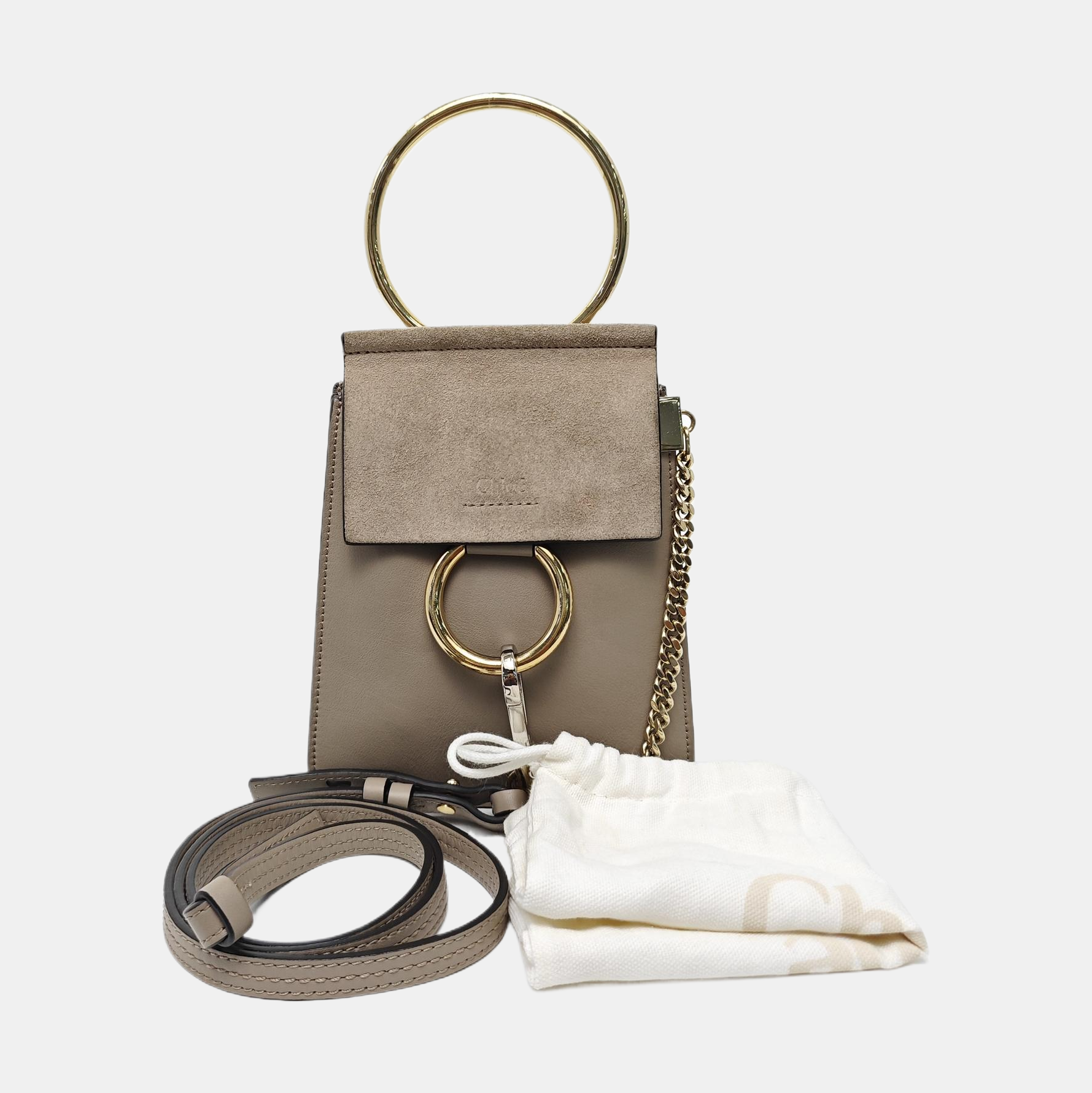 Faye Small Calfskin Gray