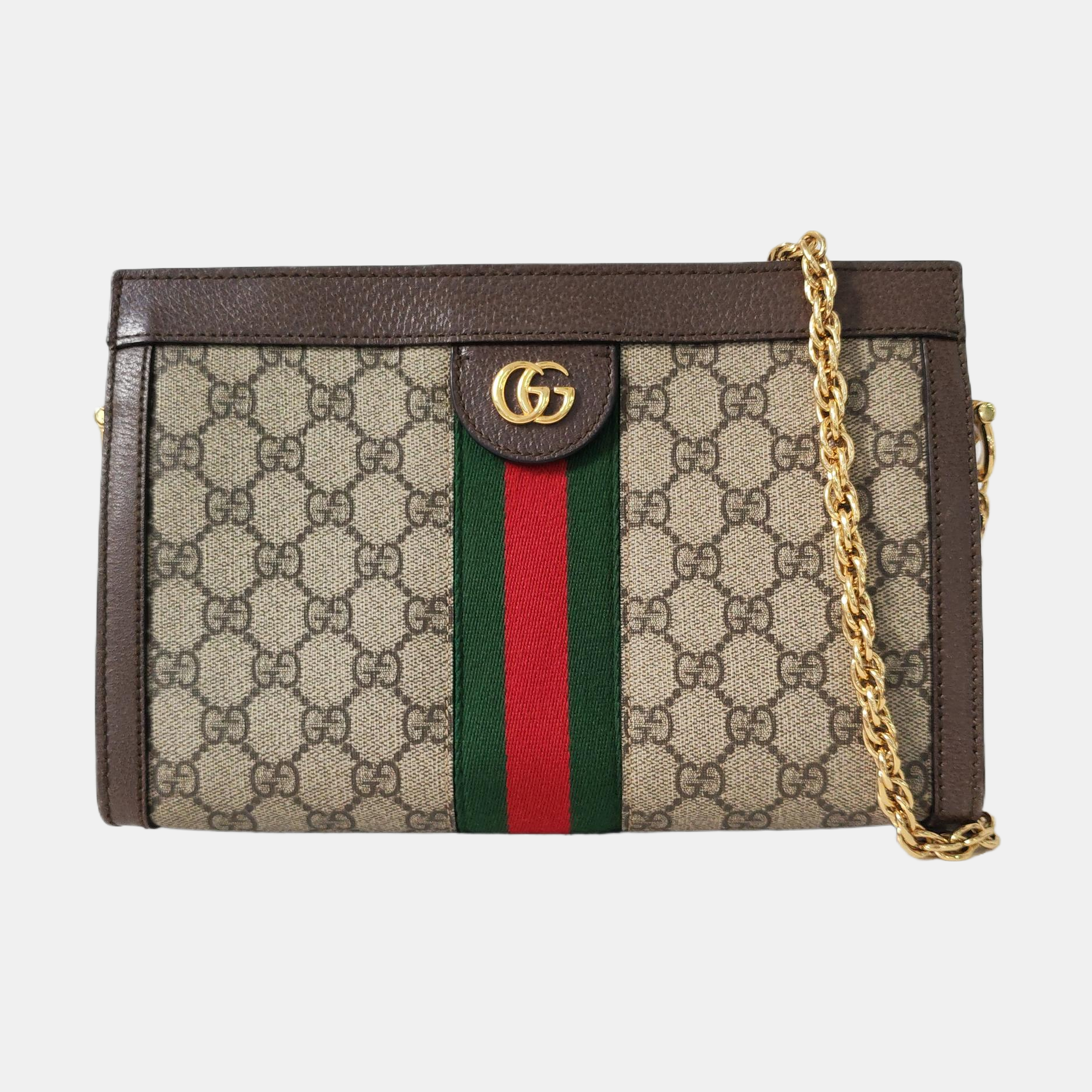 Authenticated pre-owned  Ophidia Small Monogram Coated Canvas Beige - Shoulder Bag at Looply