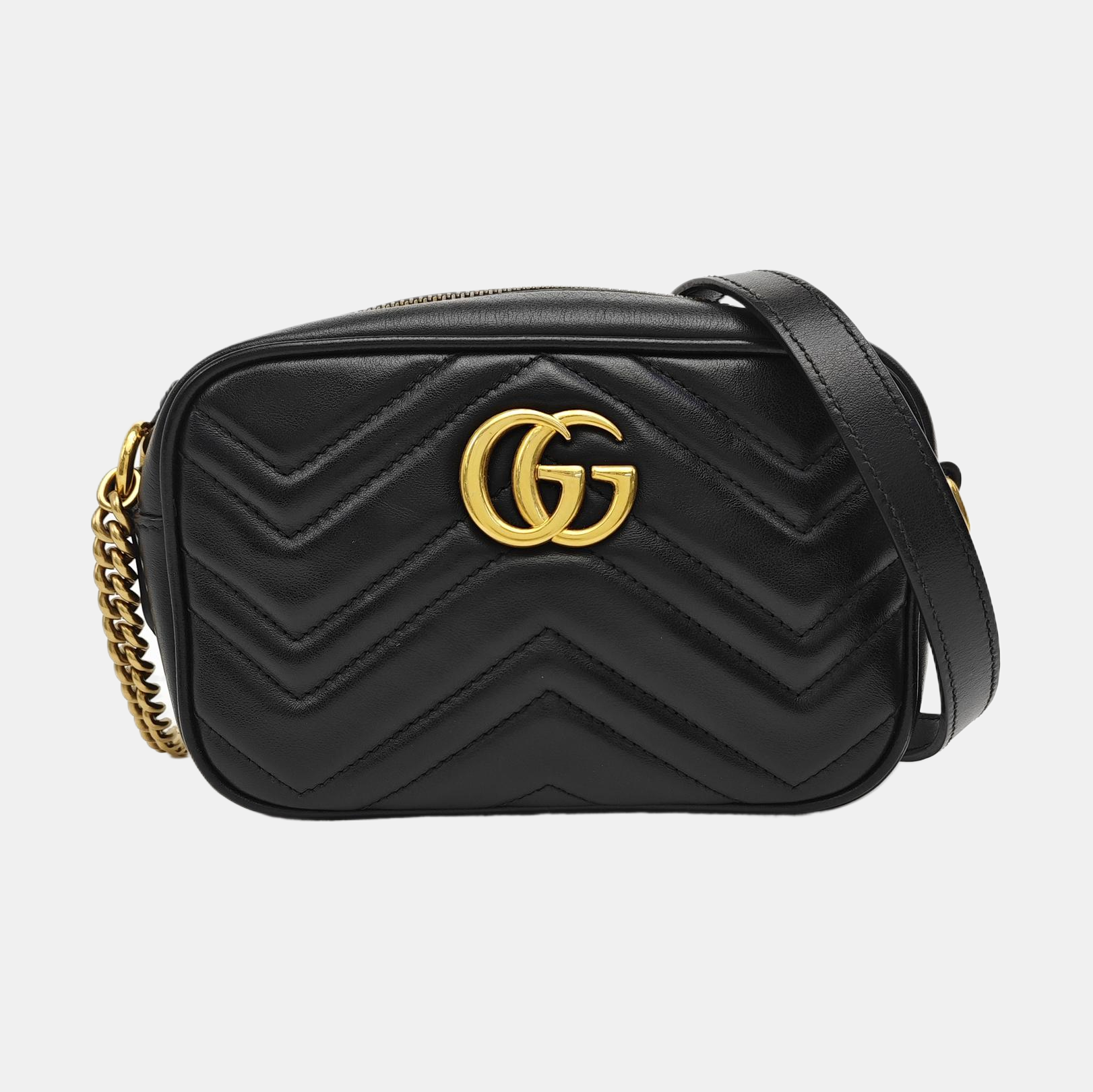 GG Marmont Mini Quilted Calfskin Black
