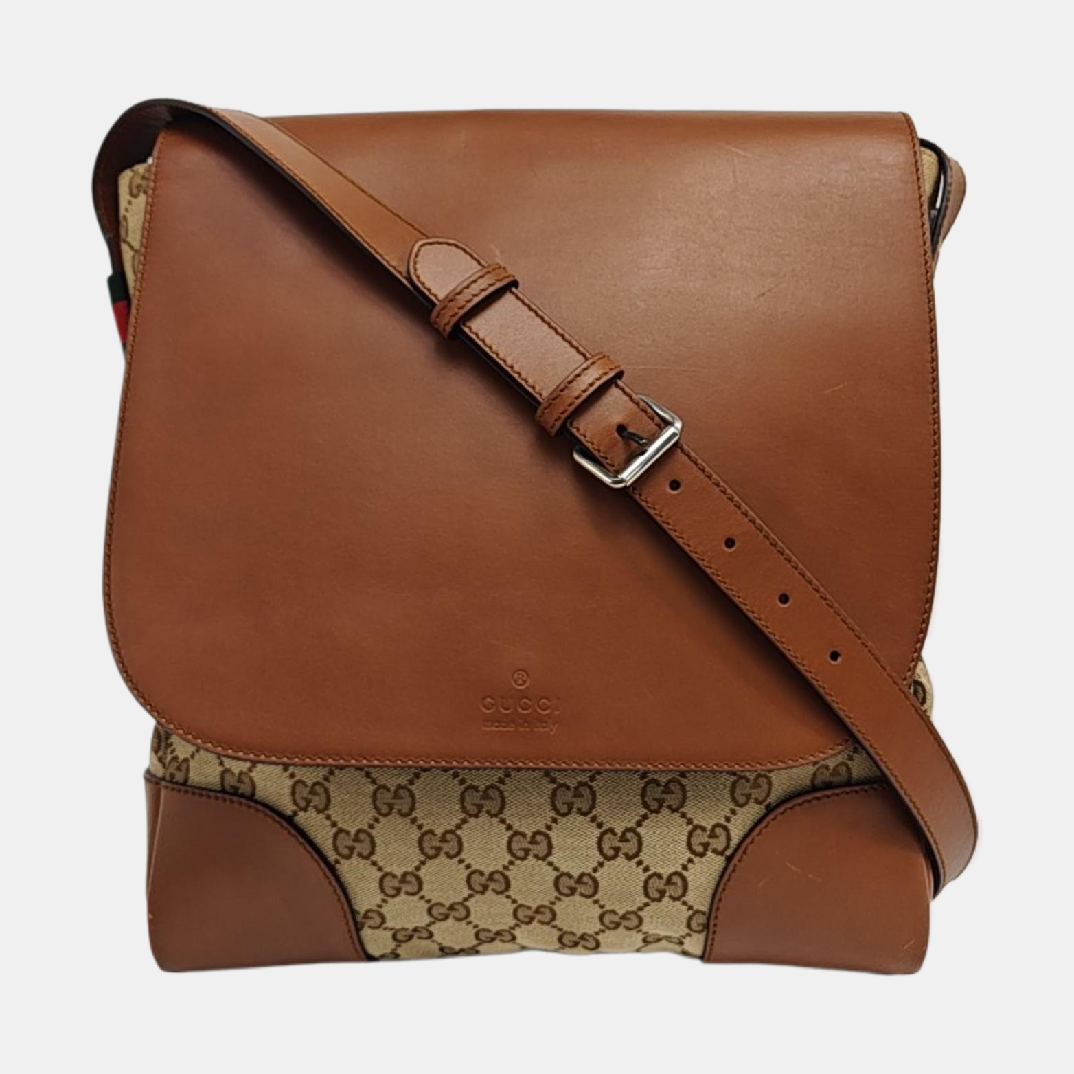 Monogram Canvas Shoulder Bag Brown