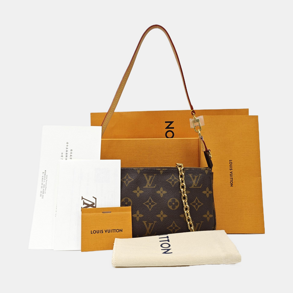 POCHETTE ACCESSOIRES GM Monogram Coated Canvas Brown