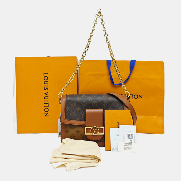 DAUPHINE MM Monogram Coated Canvas Brown