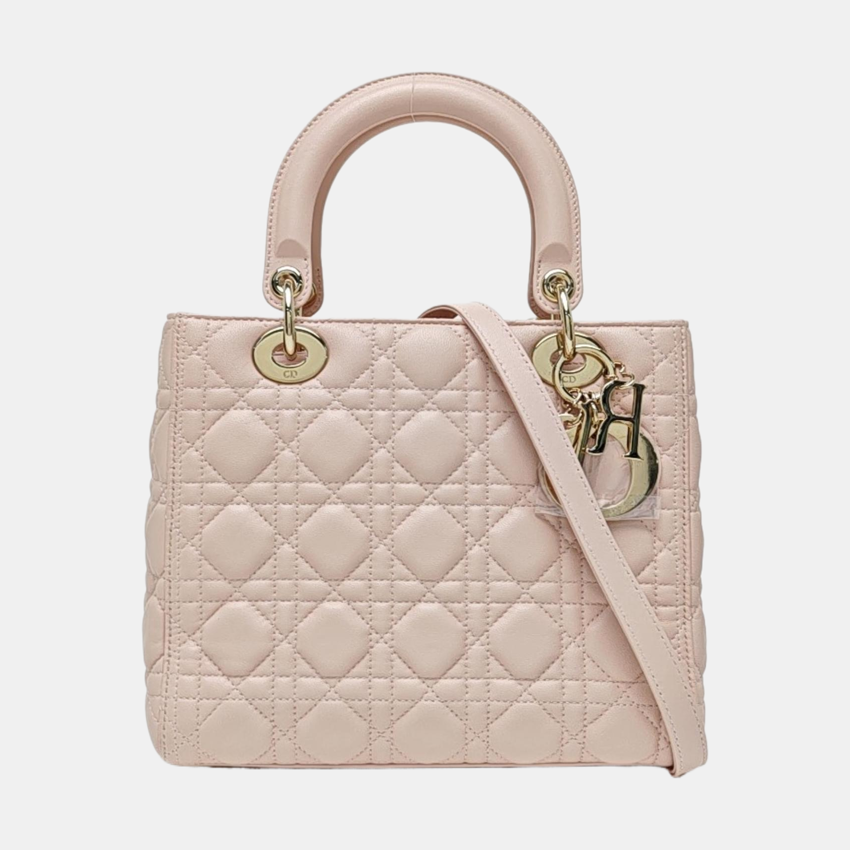 Lady Dior Medium Cannage Lambskin Pink