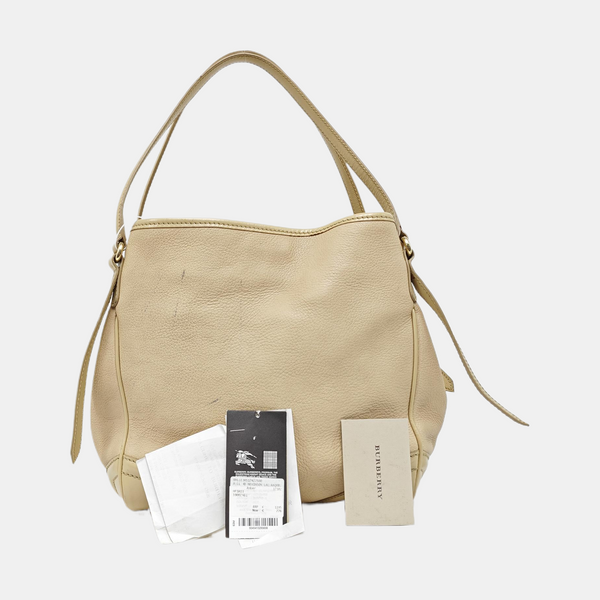 Authenticated pre-owned  Canterbury Medium Calfskin Beige - Tote Bag at Looply
