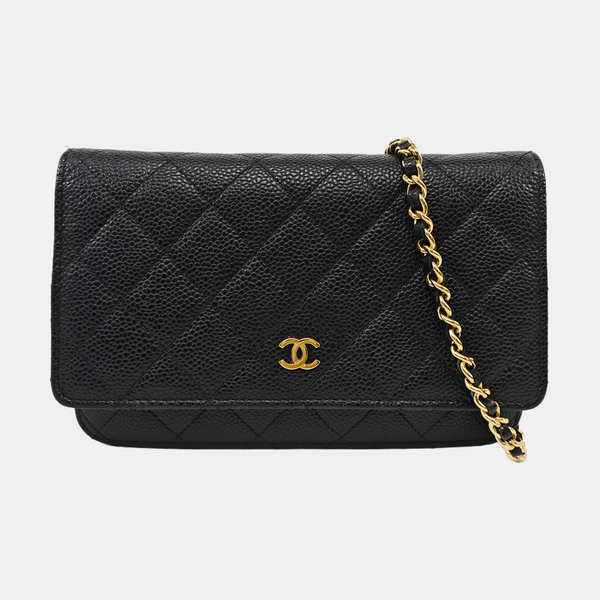 WOC Quilted Grained Calfskin Black