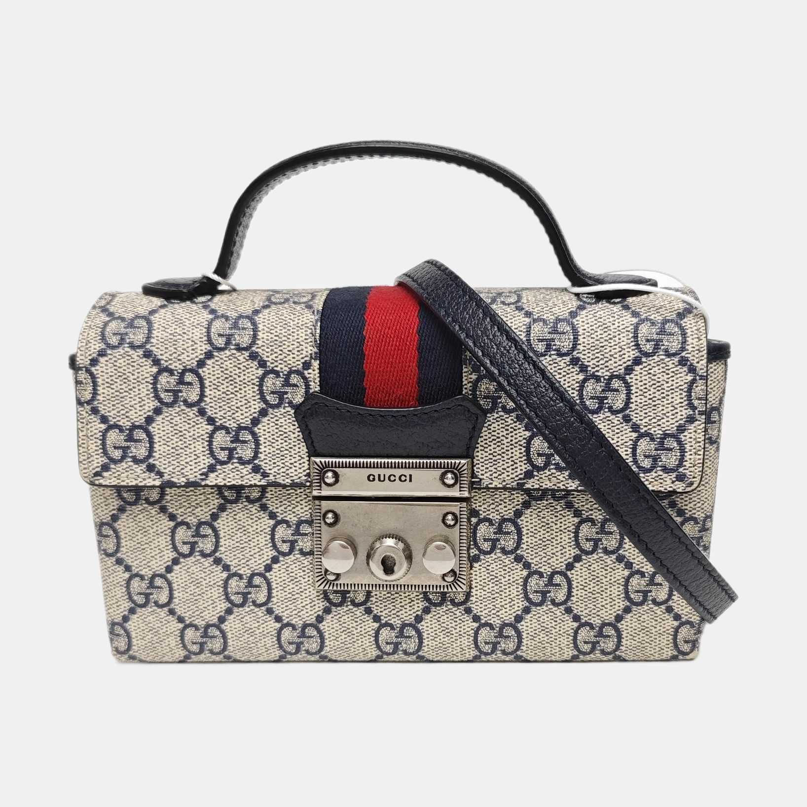 Padlock Mini Monogram Coated Canvas Beige