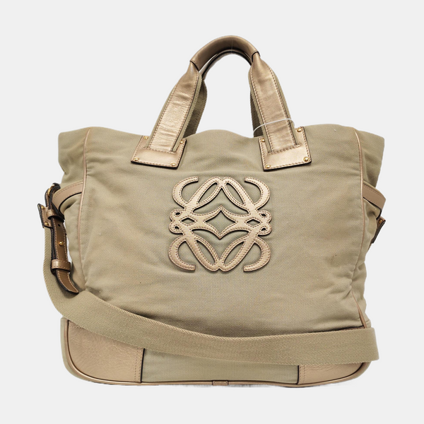 Canvas Shoulder Bag Beige
