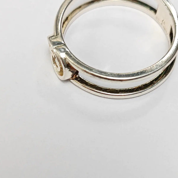 Interlocking G 925 Sterling Silver Ring EU 54