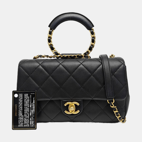 IN THE LOOP Quilted Lambskin Black