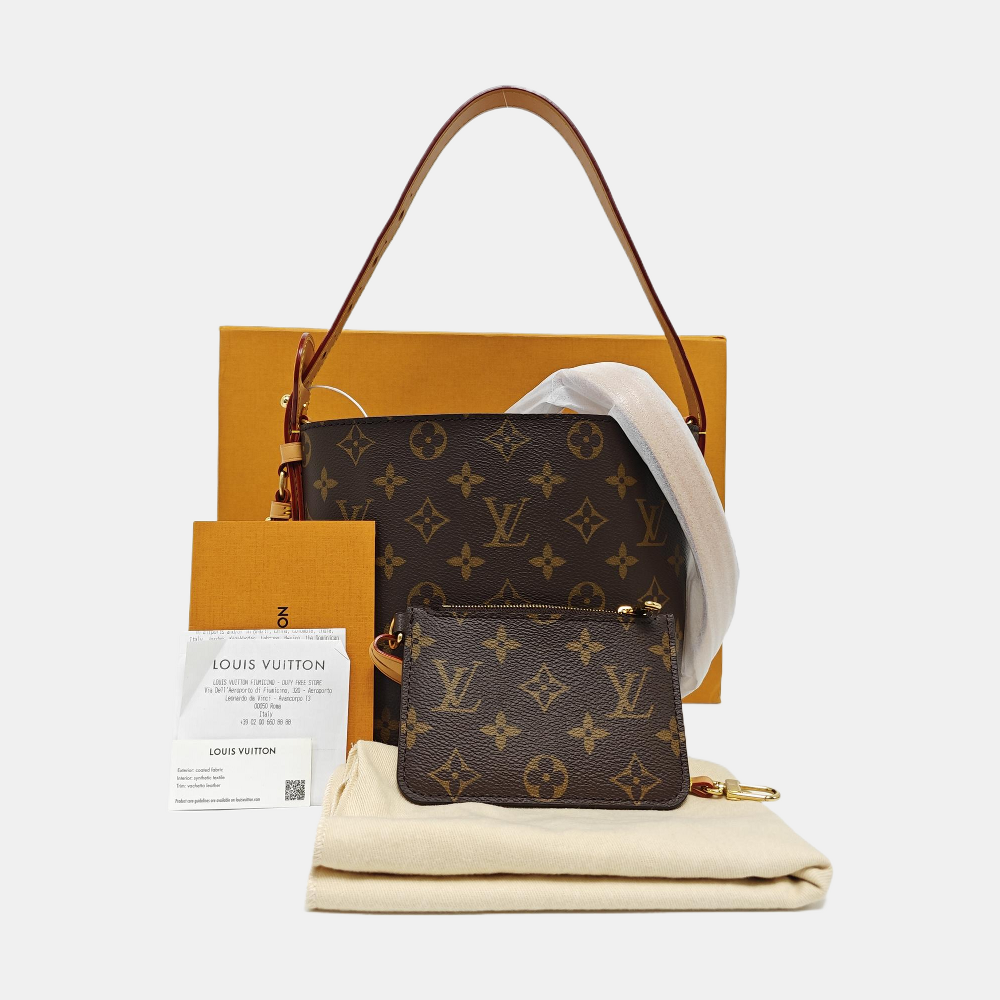 ALL IN BB Monogram Coated Canvas Brown