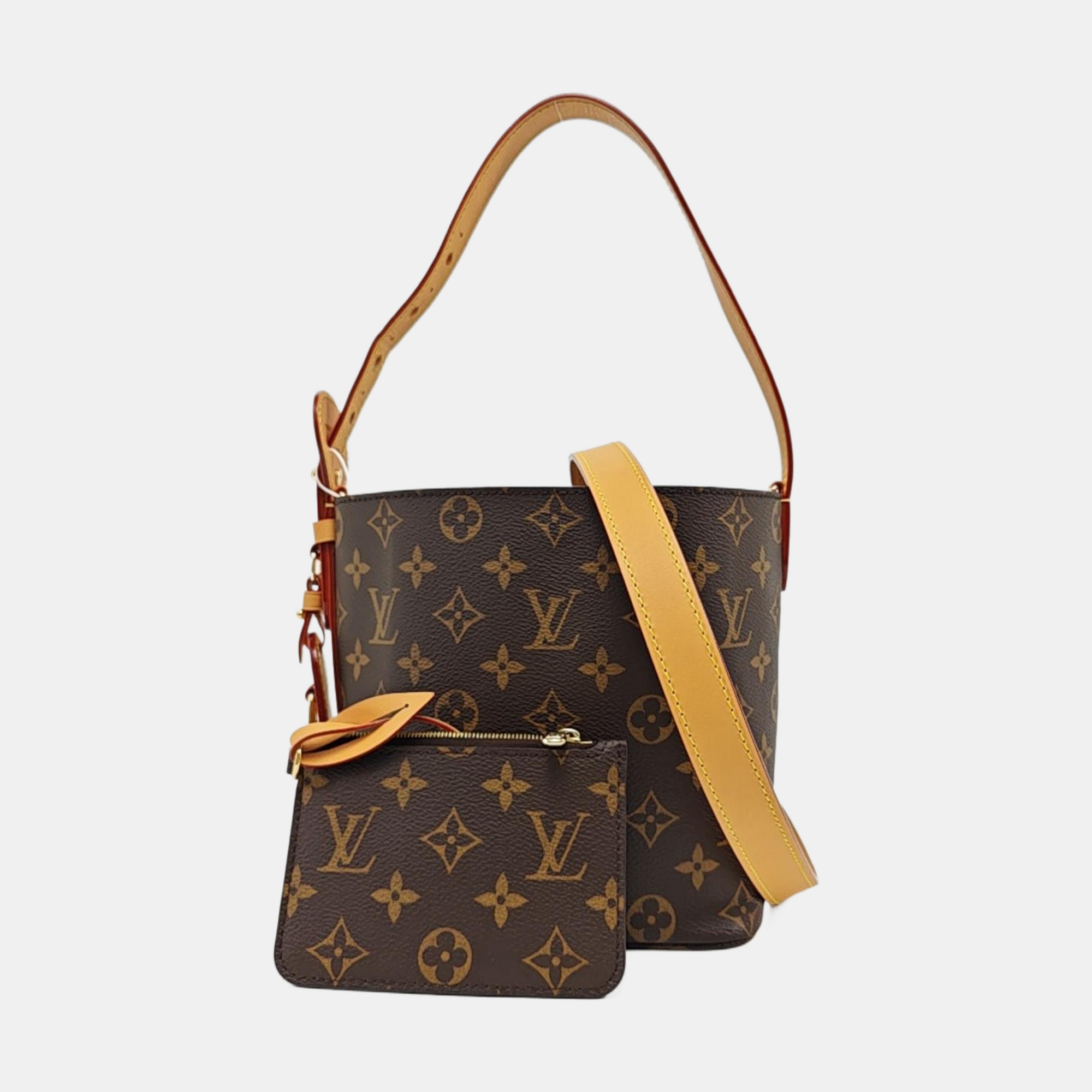 ALL IN BB Monogram Coated Canvas Brown