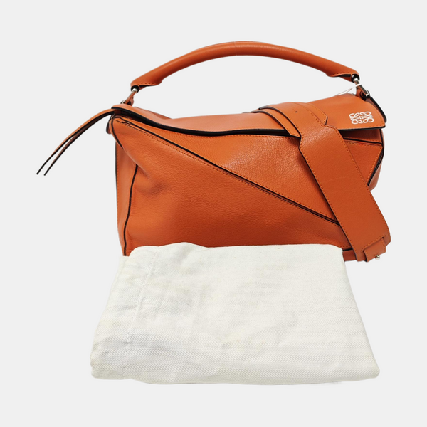 Puzzle Medium Calfskin Orange