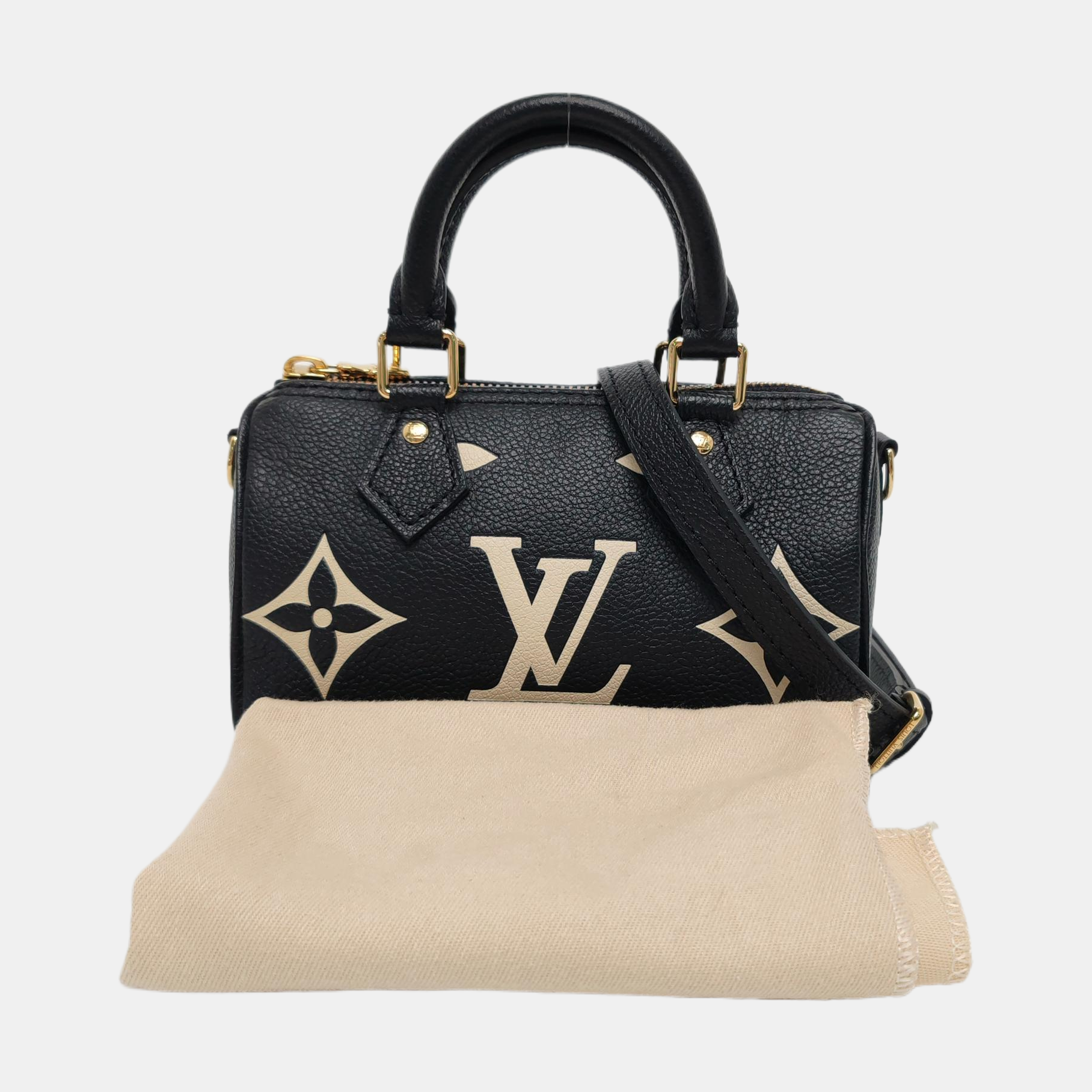 SPEEDY Nano Monogram Calfskin Black