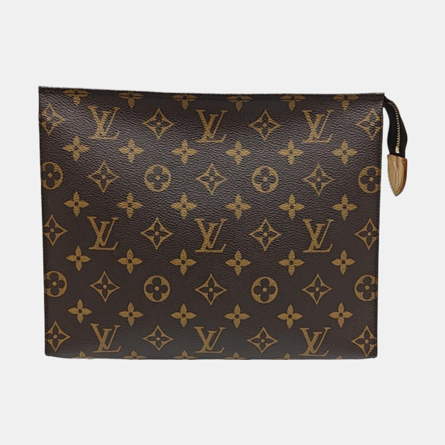 TOILET POCKET 26 Monogram Coated Canvas Brown
